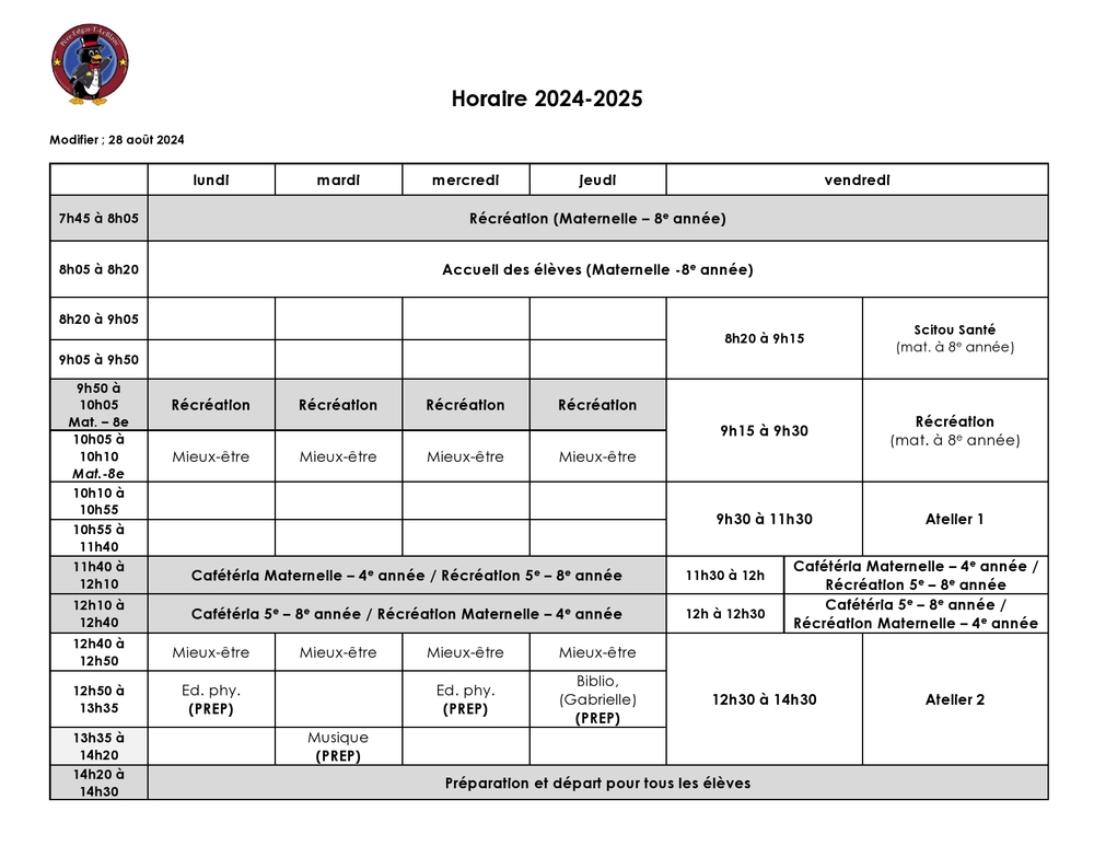 Horaire page0001